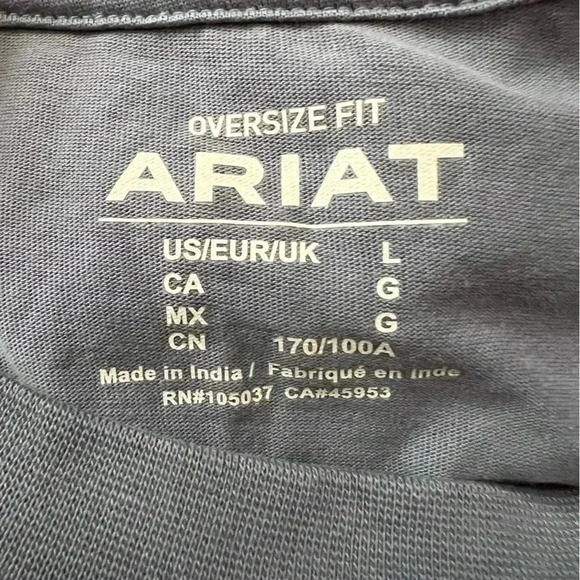 ARIAT THUNDERBIRD RELAXED FIT LONG SLEEVE TEE PURPLE SZ L - Picture 4 of 9